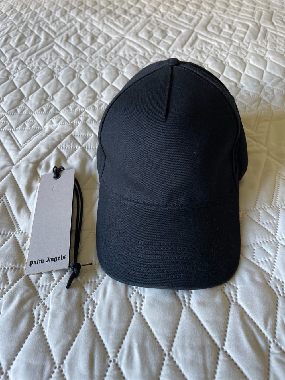 Palm Angels Black on black Logo Baseball Cap with bold lettering in back 🔥🔥🔥